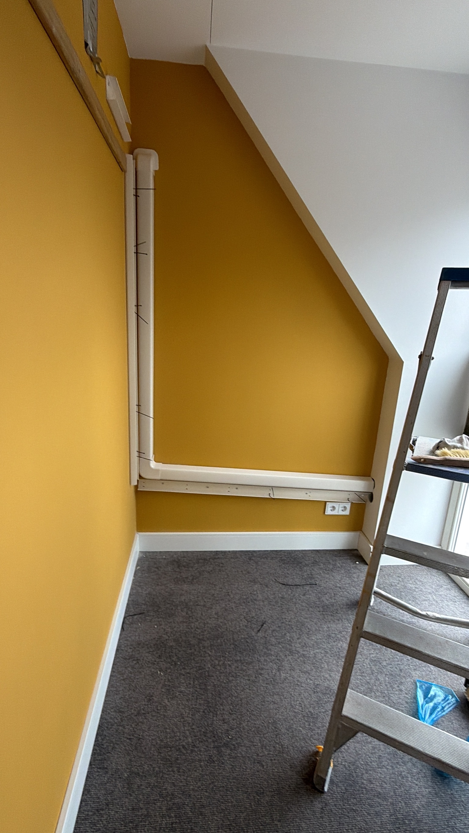 Leidingwerk tijdens installatie
