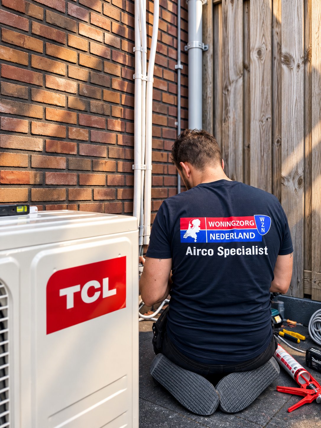TCL buitenunit installatie 